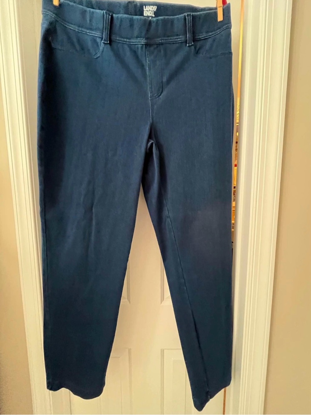 Lands' End Women's Navy Straight-Leg Jeans